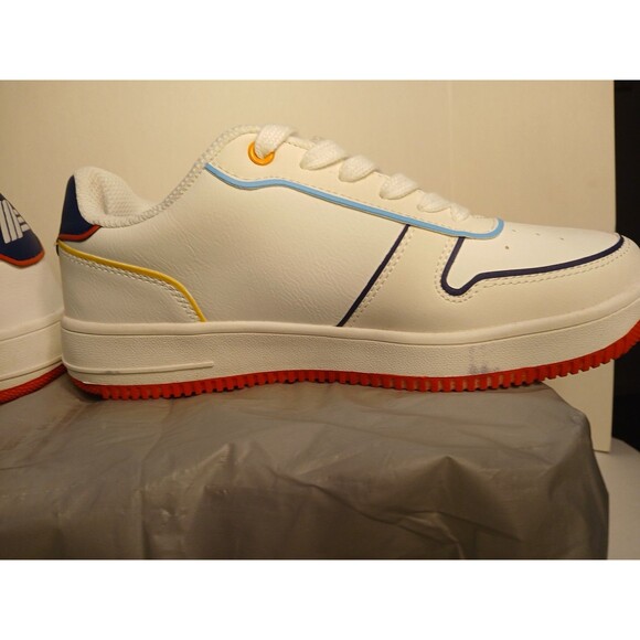 ALDI Gear 2024 Women's Size 7 Multicolor White Sneakers Lace Up Shoe Logo NEW - Picture 7 of 16